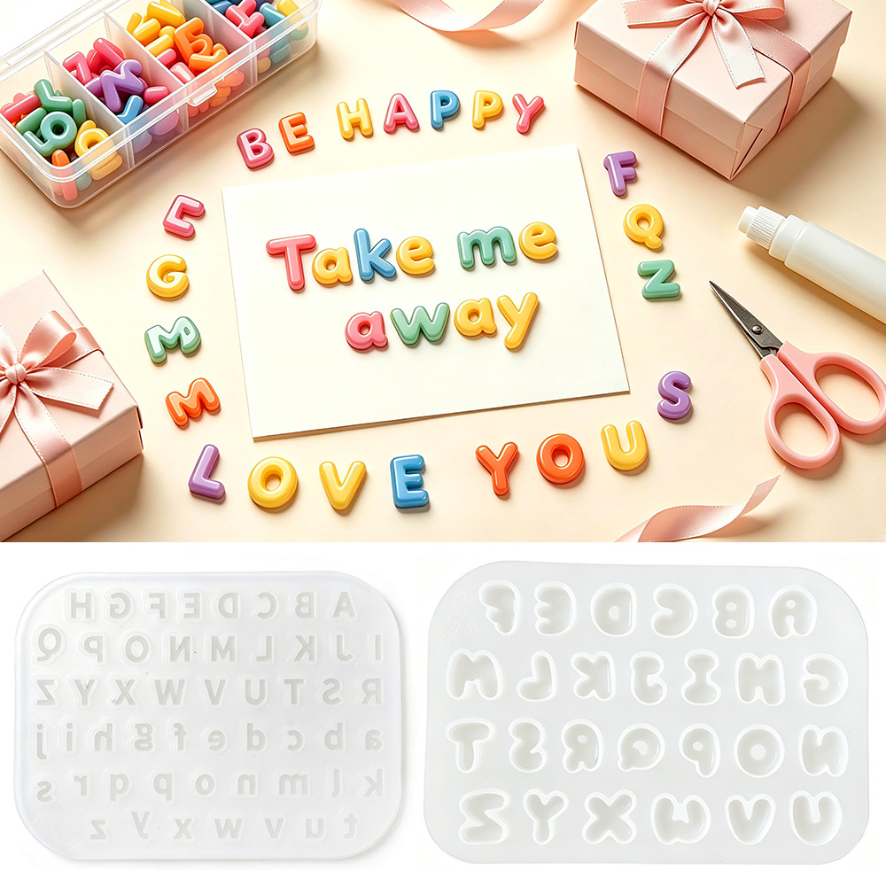 Jewelry Quotes - Cetakan Silikon Alfabet Mini 26 Baru