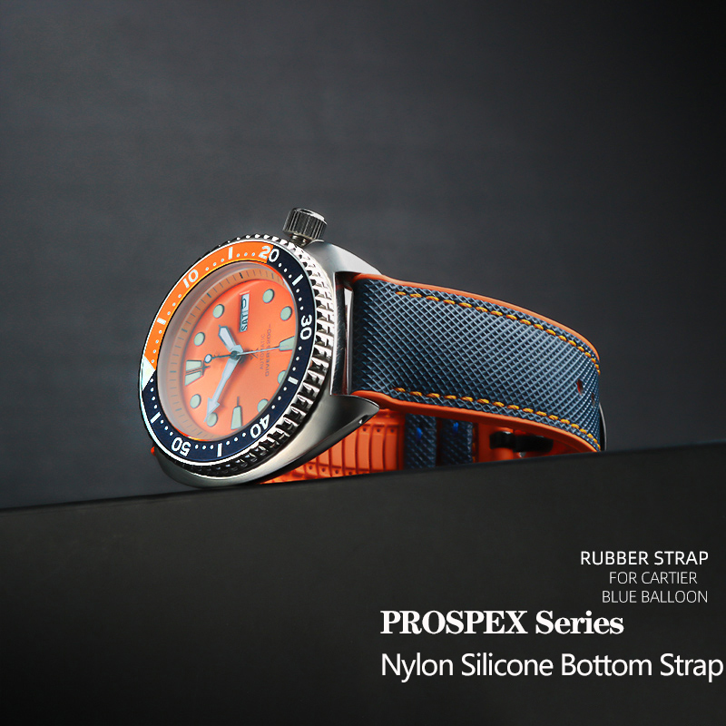 Seiko Watch Prospex - Tali Jam Tangan Bawah Silikon Nilon