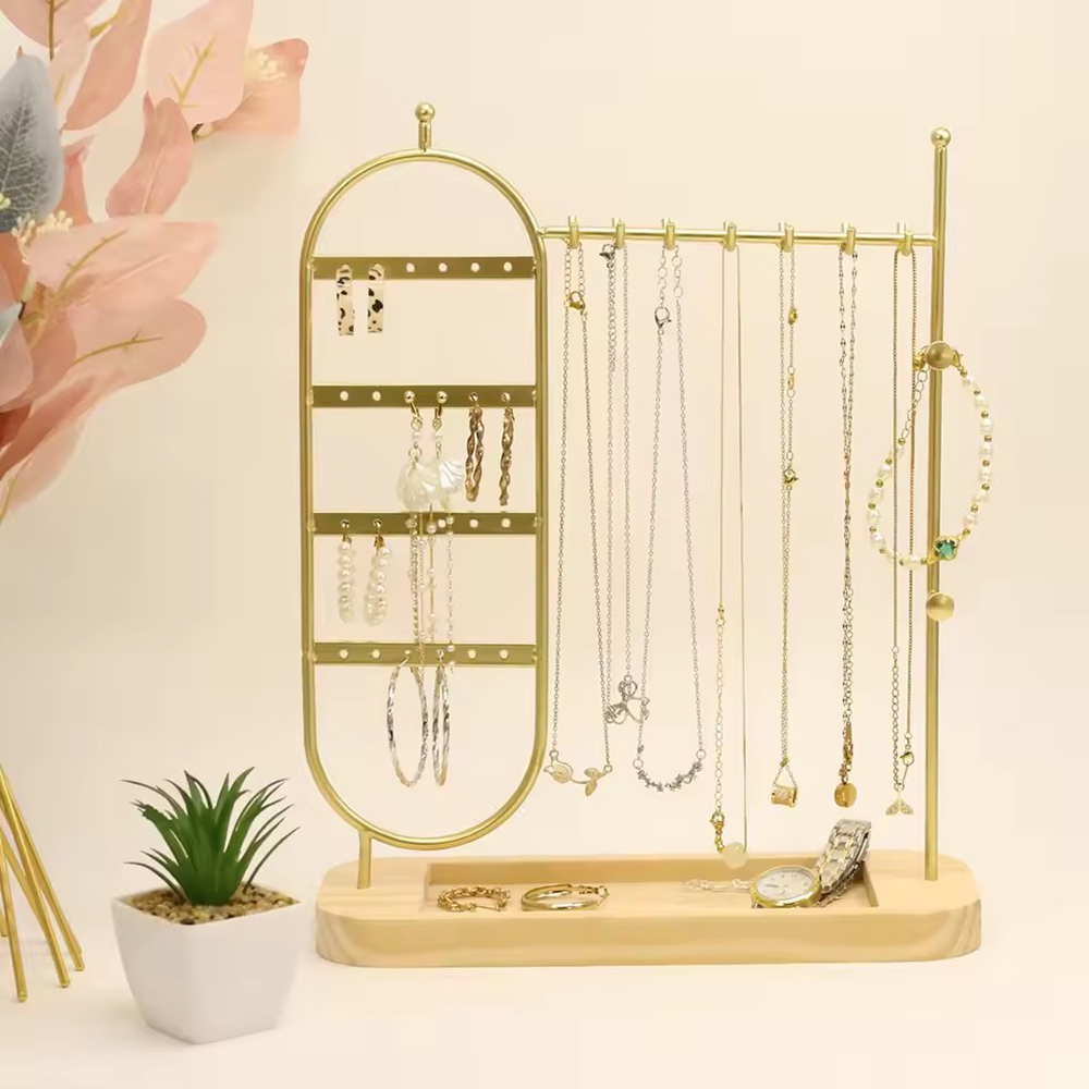 1 rak perhiasan dasar kayu sol - Jewelry Stores With Watches ulasan dan harga