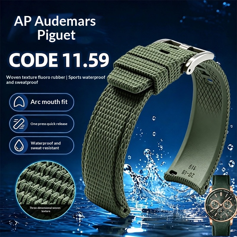 Tali Jam Tangan Karet FKM Ujun - Audemars Piguet Watch Code 11.59 ulasan dan harga