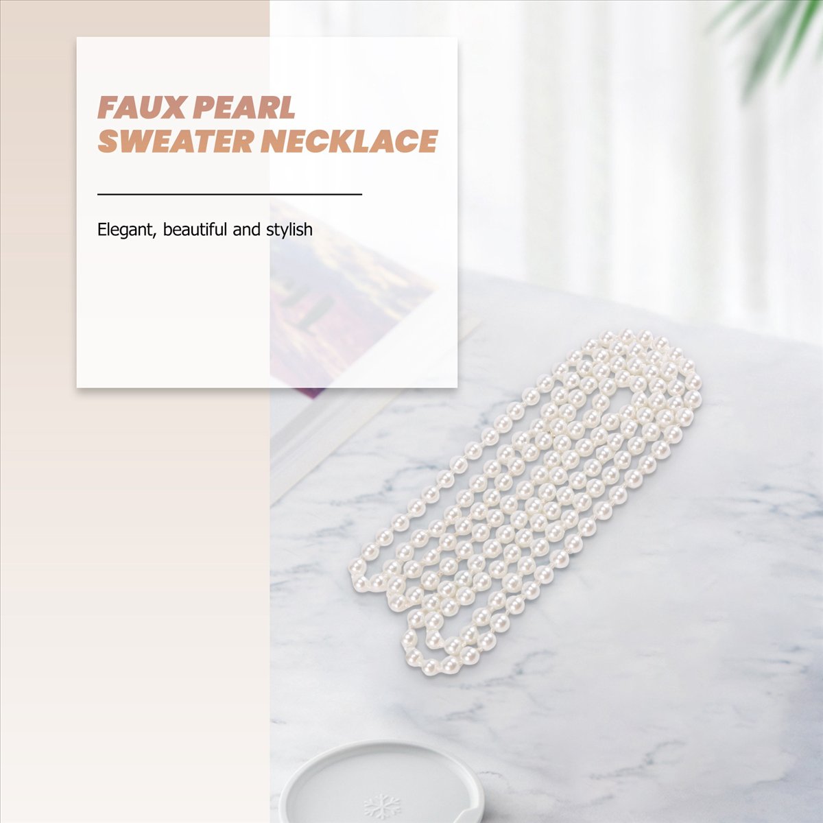 Kalung Rantai Sweater Panjang  - Pearl Necklace ulasan dan harga