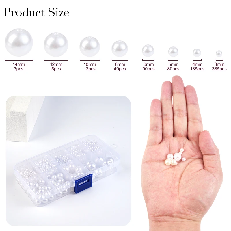 800pcs Manik-manik Resin Mutia - Pearl Necklace ulasan dan harga