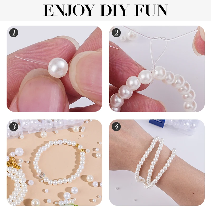 800pcs Manik-manik Resin Mutia - Pearl Necklace ulasan dan harga