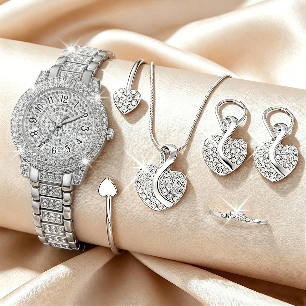 6PCS Set Perhiasan Jam Tangan  - Jewels On Watches ulasan dan harga