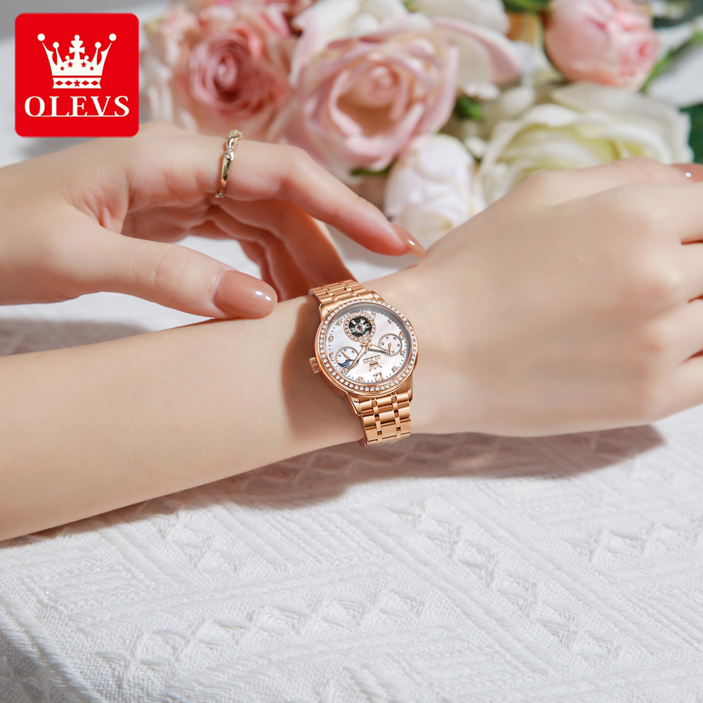 OLEVS Jam Tangan Wanita Jam Ta - Leather Bracelet ulasan dan harga