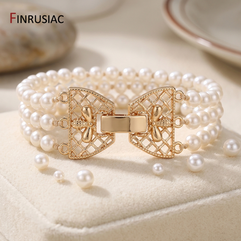 Konektor Kancing Mutiara 3 Bar - Pearl Necklace ulasan dan harga